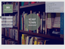 Tablet Screenshot of kemptownbookshop.co.uk